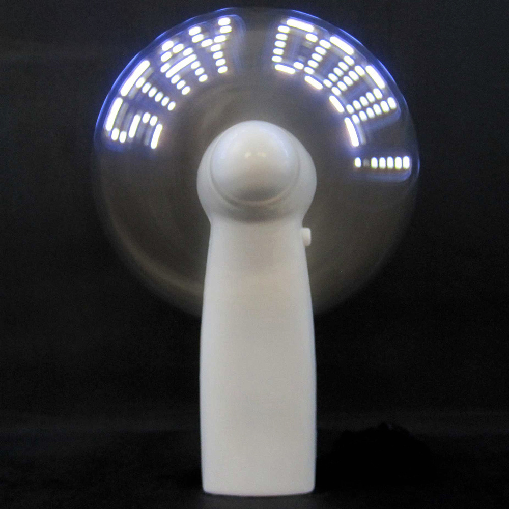 Mini Portable Custom Message Handheld LED Battery Fan Programmable LED Display Handheld Electric Fan