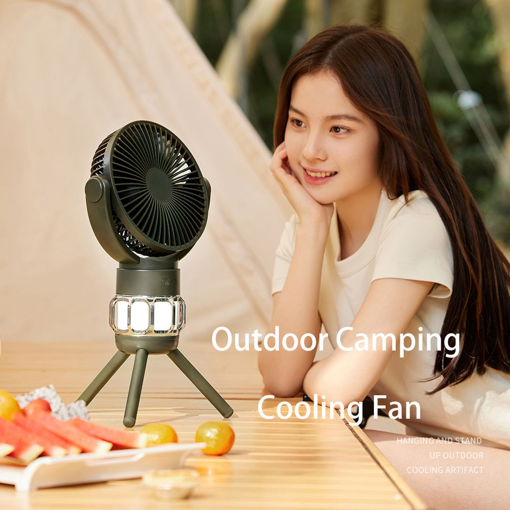 3 in 1 Lamp Portable Ceiling Rechargeable Camping Portable Fan with LED Light