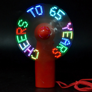 Mini Portable Custom Message Handheld LED Battery Fan Programmable LED Display Handheld Electric Fan