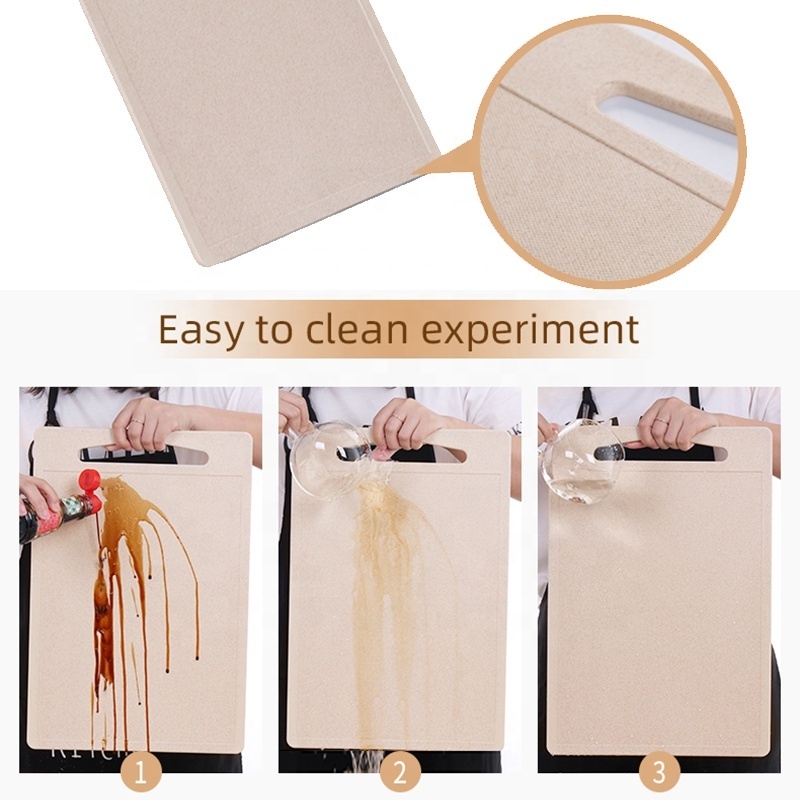 Multipurpose Wheat Straw Rice Husk Fiber Cutting Board Cheese Meat Fruit Chopping Block Kitchen Chopping Board