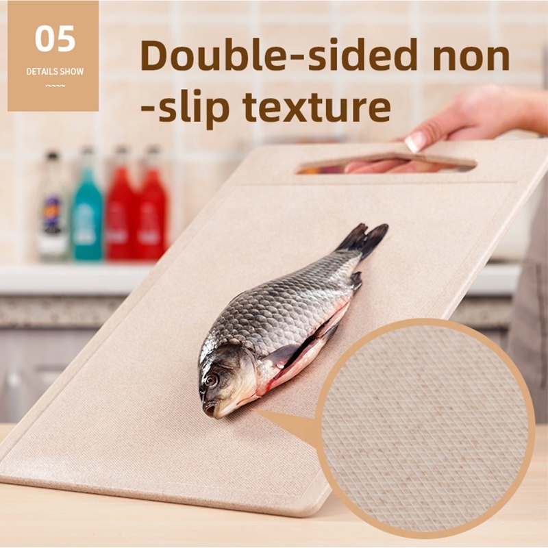 Food Grade Wheat Straw Fiber Chopping Board Environmental Rice Husk Chopping Block Cutting Board