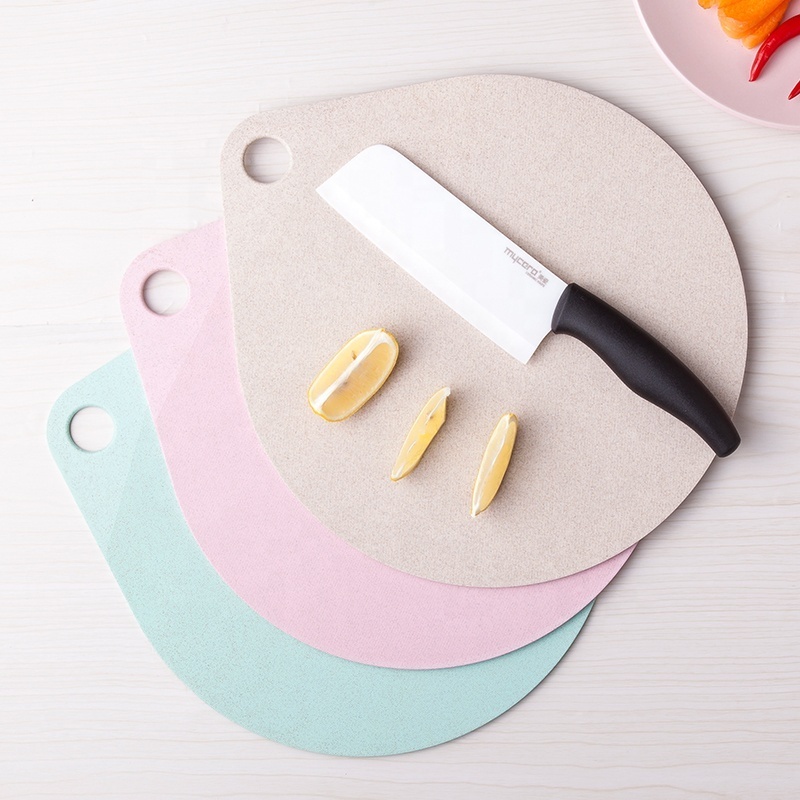 3Piece/Set Wheat Cutting Board Cheese Vegetable Fruit Chopping Board Wheat Straw Chopping Board