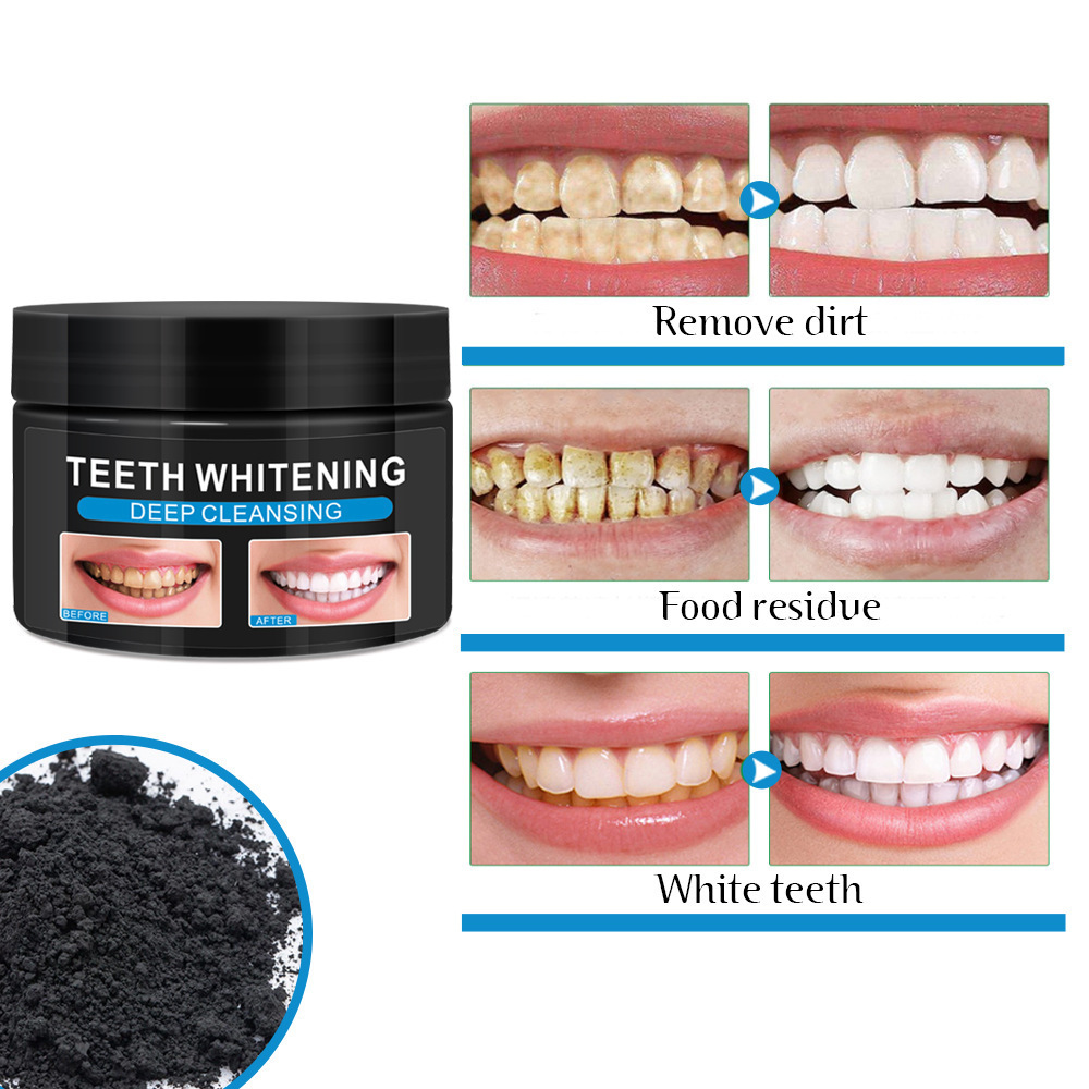 Private Label Natural Bamboo Charcoal Teeth Whitening Oral Hygiene Deep Cleaning Activated Carbon Tooth Whitening Powder