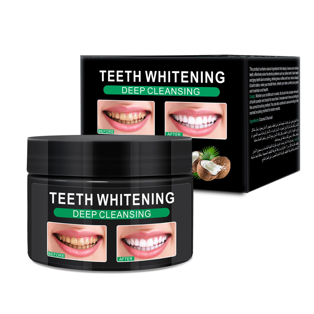 Private Label Natural Bamboo Charcoal Teeth Whitening Oral Hygiene Deep Cleaning Activated Carbon Tooth Whitening Powder