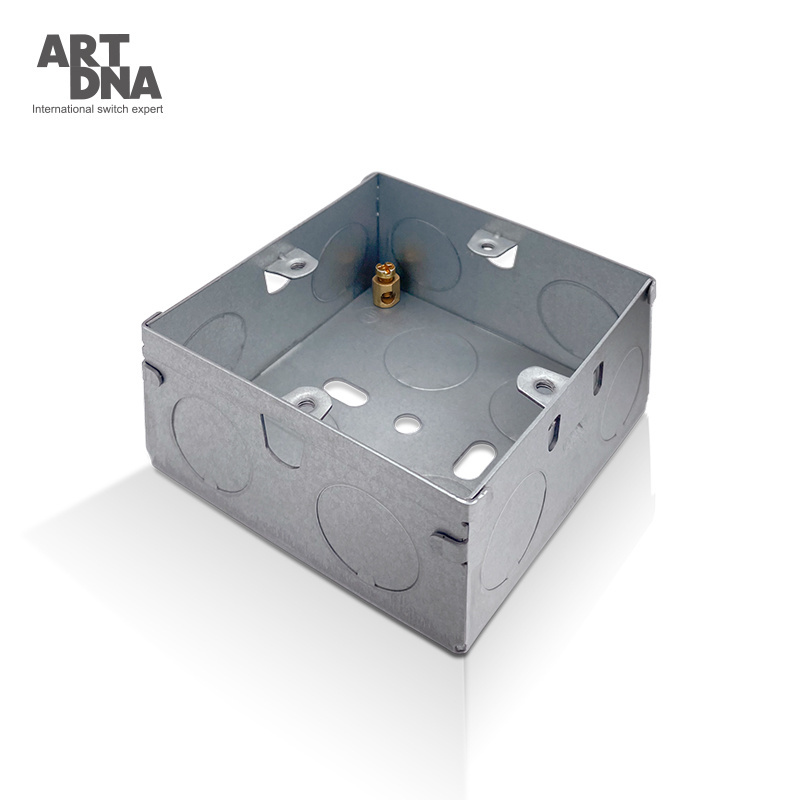 ARTDNA 3X3 BS Boxes Metal Switch Box Electrical Switch Wall Metal Galvanized Steel Box