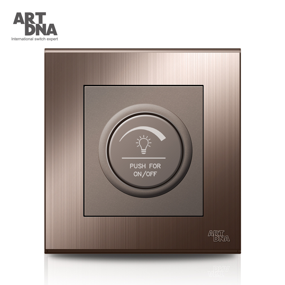 ARTDNA Metal Face 1000W Wall Switches UK Stainless Steel Light Socket Electrical Interruptor Inteligente Dimmer Wall Switch