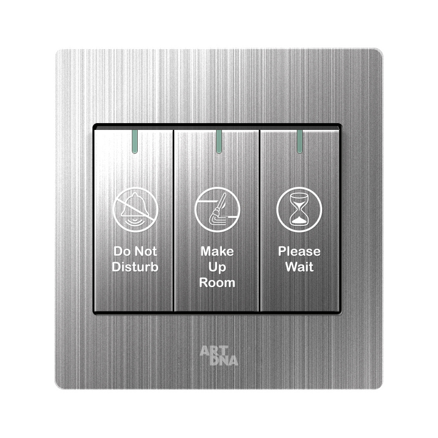 ARTDNA Hot Switch Hotel Home Multifunction Socket Residential/General-Purpose Retro Light Luxury Grey Electrical Wall Switches