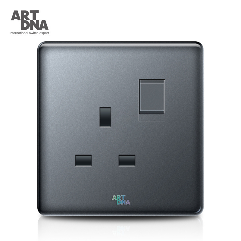 ARTDNA Wall Sockets Usb 13A BS Switched Socket With 2.1A USB Charger Uk Standred Lighting Switch And Sockets