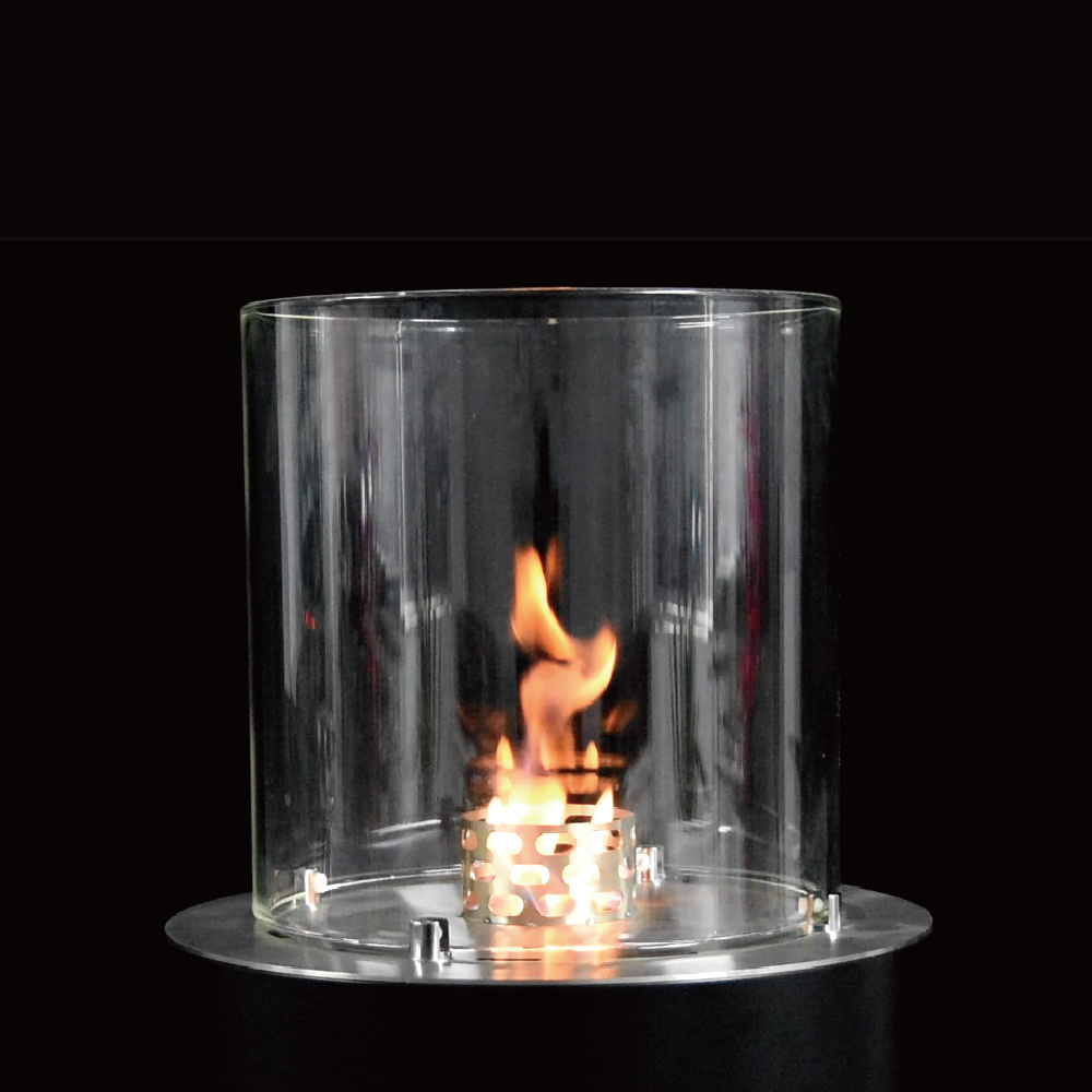 Christmas Large Outdoor Garden Metal Big Size Free Standing Round Bio Ethanol Glass Fireplace