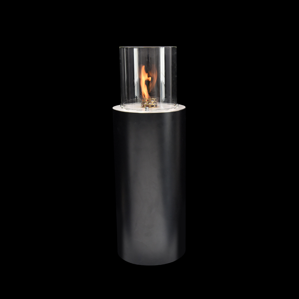 Modern Luxury Mini Seatside Real Flame Burner Indoor Outdoor Portable Free Standing Round Ethanol Fireplace Pit