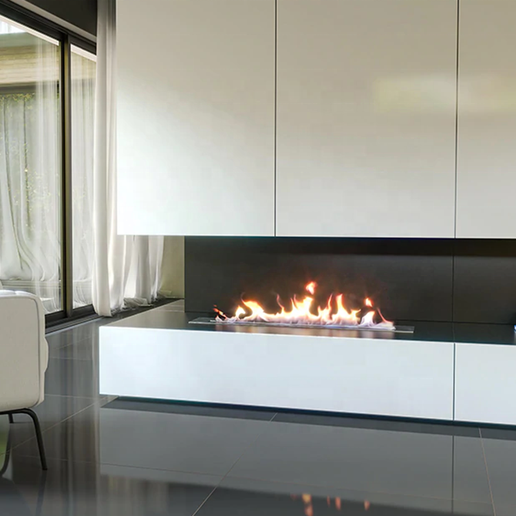 Customized Indoor Large Insert Bioethanol Fireplace Media Core Smart Bio Ethanol Decorate Surround Electric Fireplace