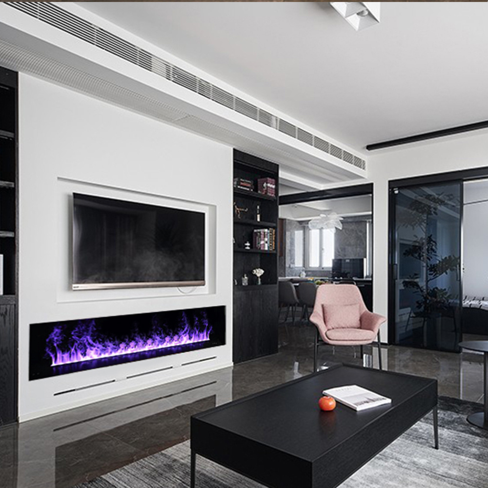 New Apartment Decorative Water Vapor Steam Fire Luxury No Heat Water Mist Steam Fireplaces 3D Electric Fireplace