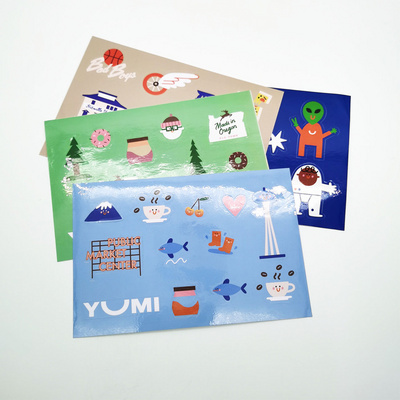 Custom Safe Self-Adhesive Glue A4 Waterproof Kiss Cut Sticker Sheet for Paper Packaging Labels