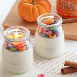 Milk Drink Container Pot 270ml Glass Jar Yogurt Glass round Jars Small Clear Glass Container for Candy Cake and Jam