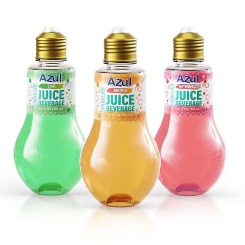 custom Soft Drink 350ml Bulb shaped Bottle Carbonated Drink Sparkling Pineapple Juice glass bottles