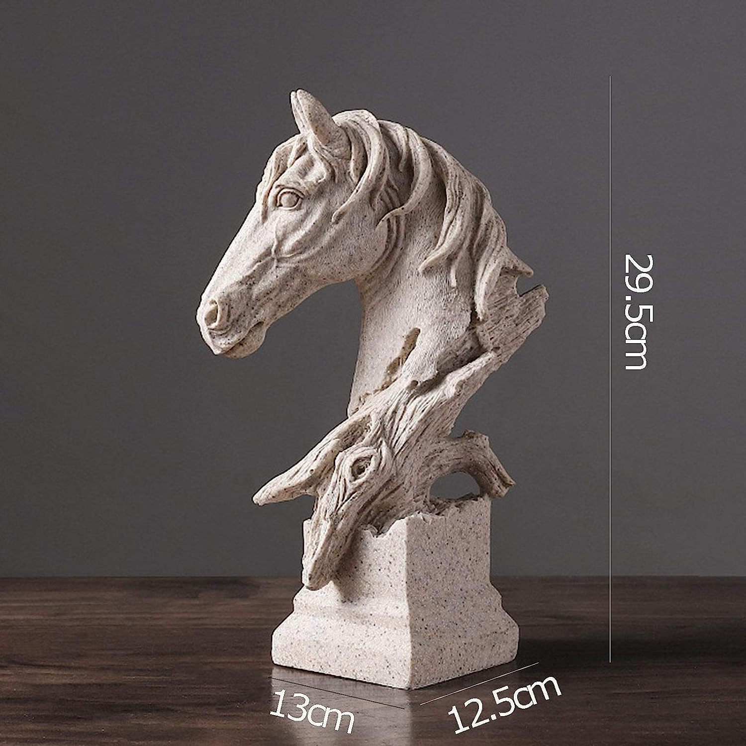 Beautifully Resin Horse Bust Sculptures,Animal Collectible Figurines for Home Decor Office Tabletop Cabinet decoration