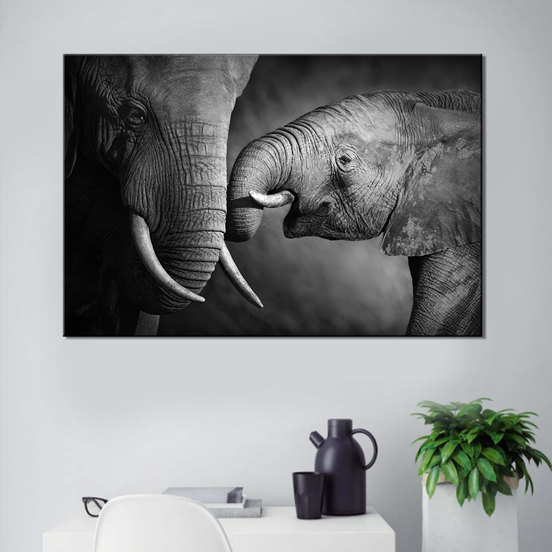 Elephant Animal Painting Wall Art Canvas Painting Art Poster Wall Pictures for Living Room Decoration Picture Art Print Wall