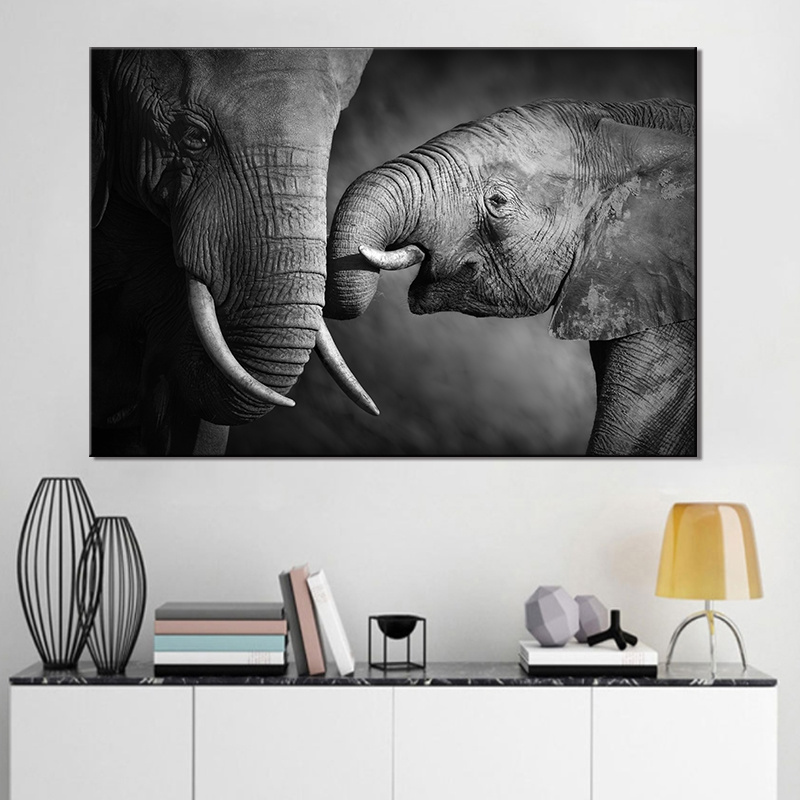 Elephant Animal Painting Wall Art Canvas Painting Art Poster Wall Pictures for Living Room Decoration Picture Art Print Wall