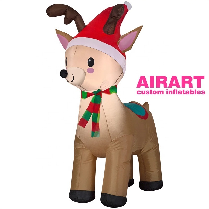 Very Lovely Inflatable Christmas Reindeer With Color Changing Light