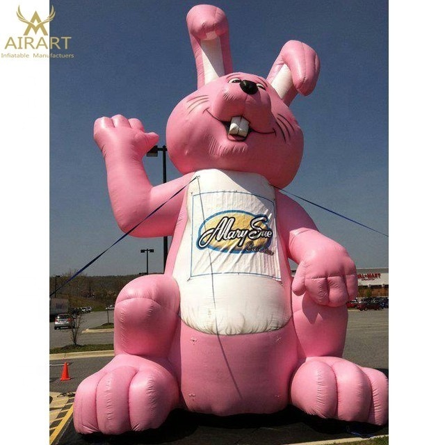 A Best sale cartoon animal giant inflatable rabbit with egg easter festival holiday decor a03