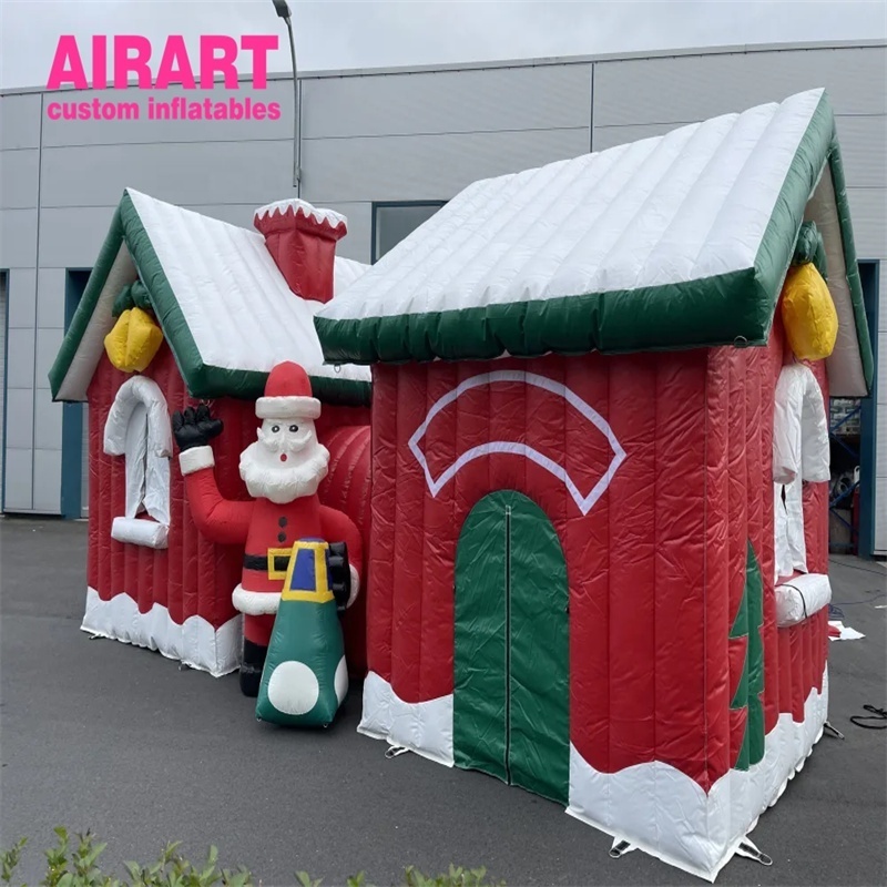 Custom Christmas Outdoor Display Decorations Inflatable Cartoon Train For Xmas Ornaments