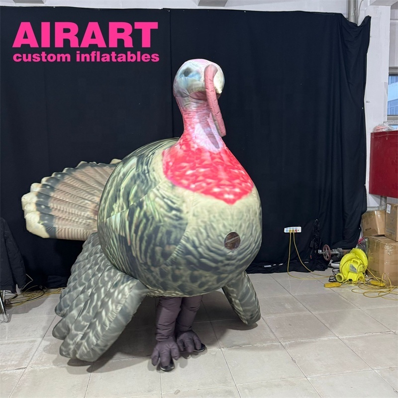 Activity decorating parade inflatable turkey costume,inflatable turkey suit balloon for advertising