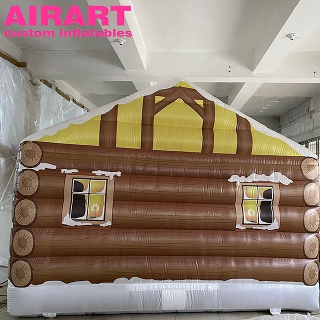 Newestest Christmas Decoration Inflatable Santa Grotto Inflatable Gingerbread House Inflatable Santa House C-30