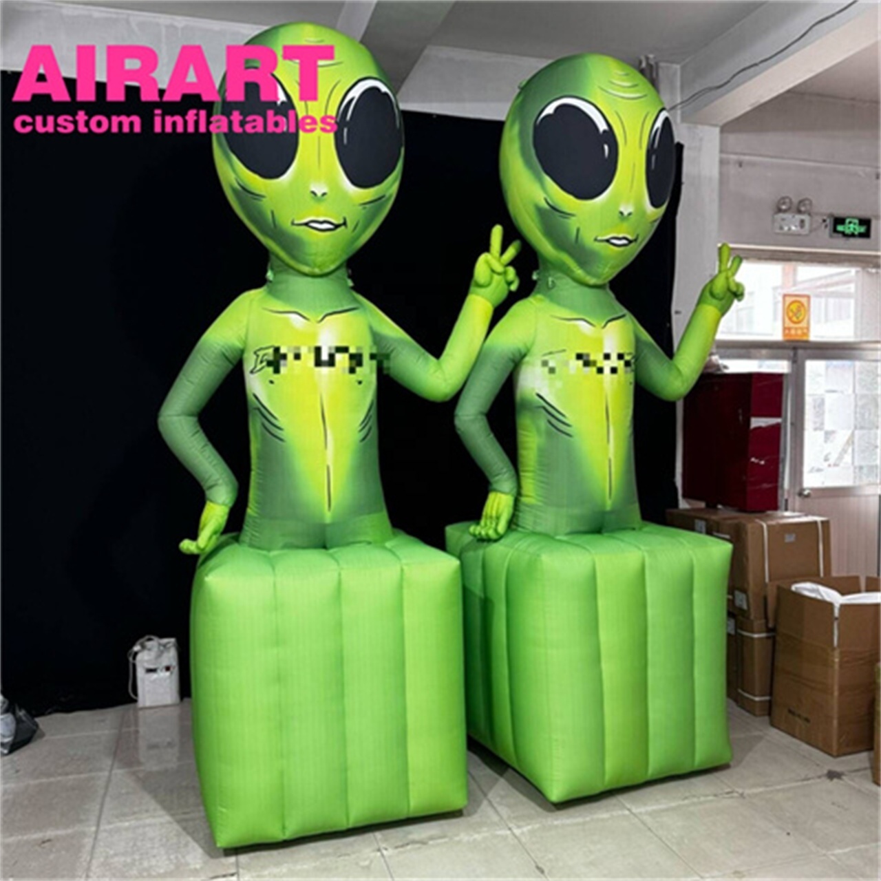 Event decoration inflatable figures customized, space theme inflatable alien for display