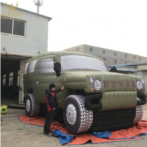 Custom inflatable armored car model, inflatable Jeep for outdoor