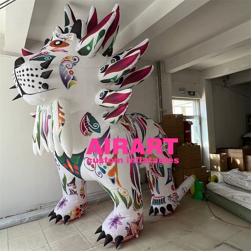 Printing pattern cartoon style inflatable lion model,activity decorating inflatable lion props