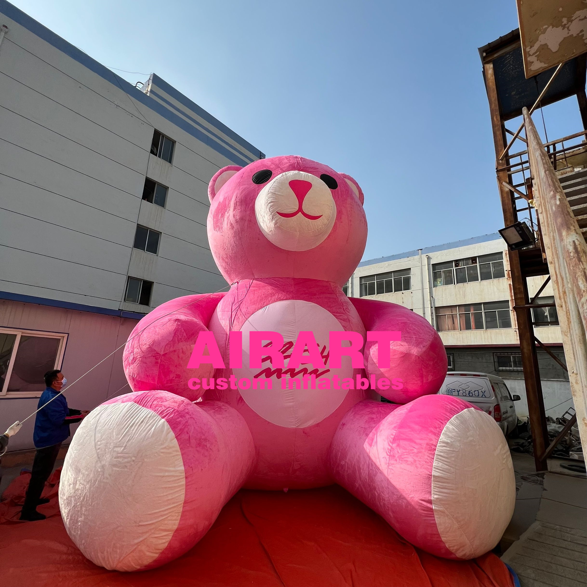 Stuffed Animal Toys inflatable plush bear cartoon toy for advertising park decoration