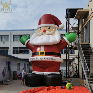 A04 Popular style inflatable mooning santa/holiday christmas inflatables floating santa claus for decoration C2