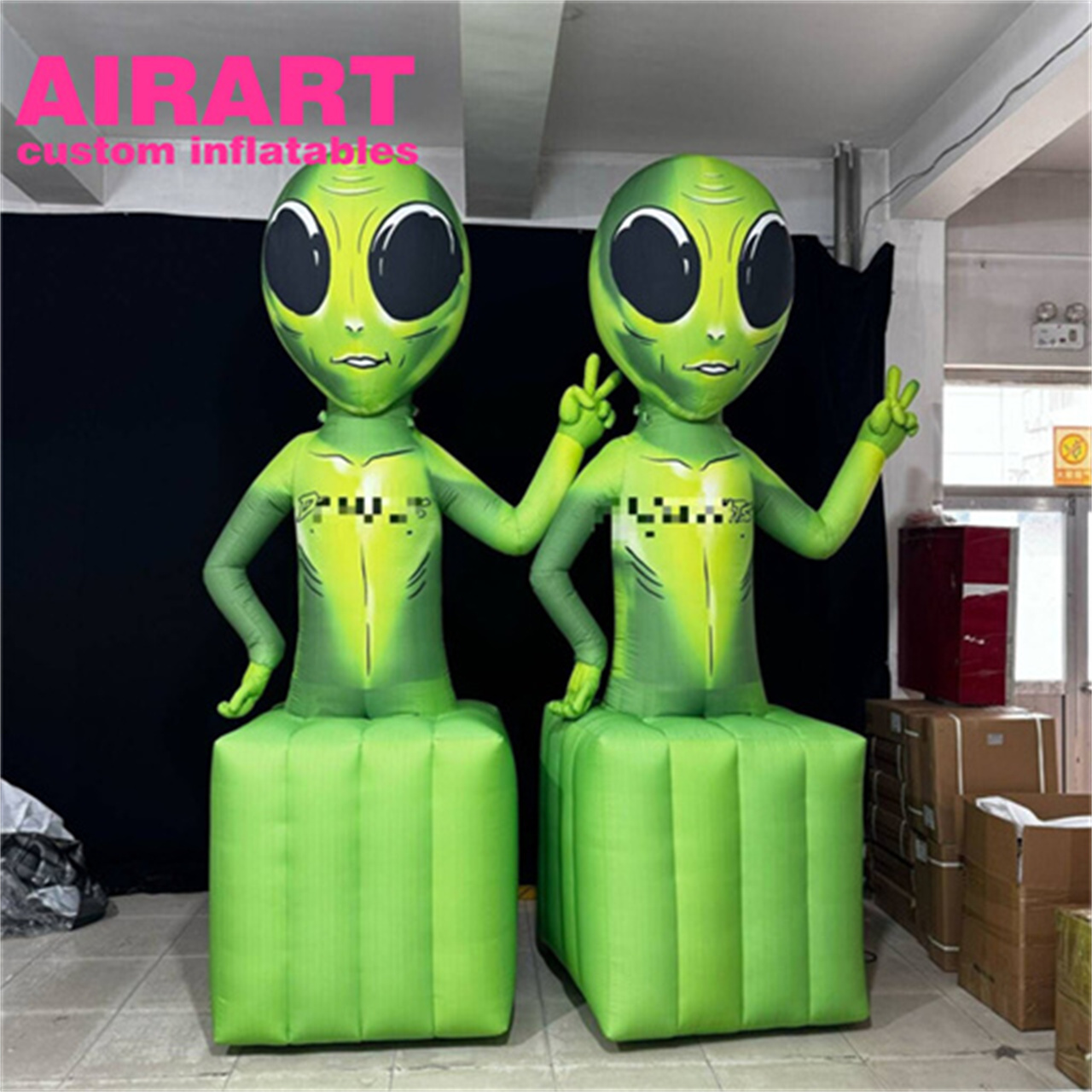 Event decoration inflatable figures customized, space theme inflatable alien for display