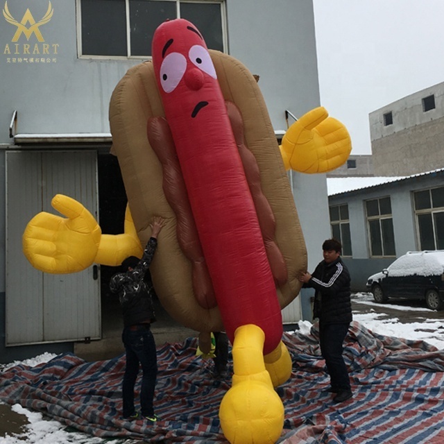 giant inflatable hot dog balloon advertising led balloon Hamburger cartoon figure