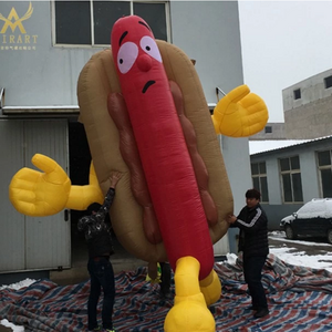 Fast food restaurant advertising inflatable hotdog model balloon