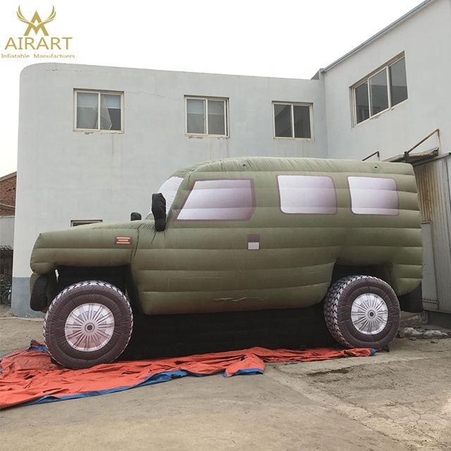 Custom inflatable armored car model, inflatable Jeep for outdoor