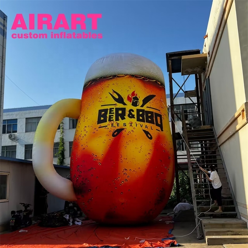 Giant inflatable glass adorns the Oktoberfest venue for Advertising sale