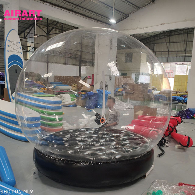 Inflatable Snow Globe For Christmas Decorations,Bubble Photo Booth Dome Tent People Can Enter