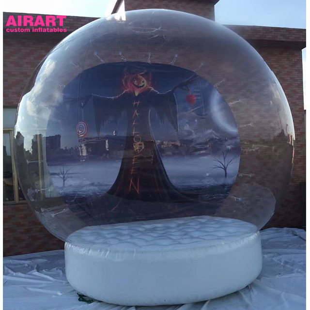 Inflatable Snow Globe For Christmas Decorations,Bubble Photo Booth Dome Tent People Can Enter