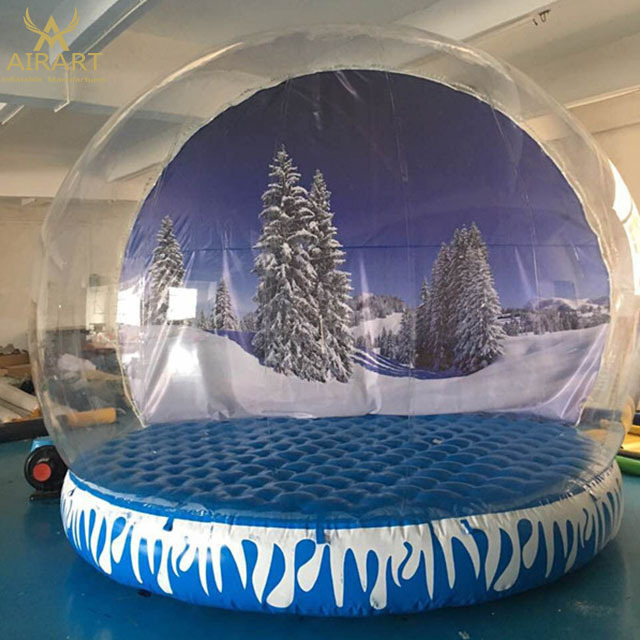 Inflatable Snow Globe For Christmas Decorations,Bubble Photo Booth Dome Tent People Can Enter