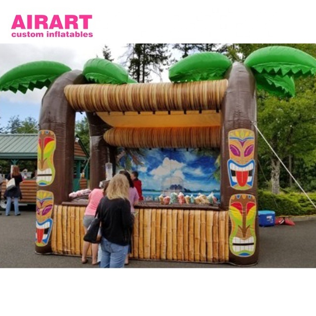 Beach party inflatable Tiki bar exhibition serving inflatable pub tent for sale