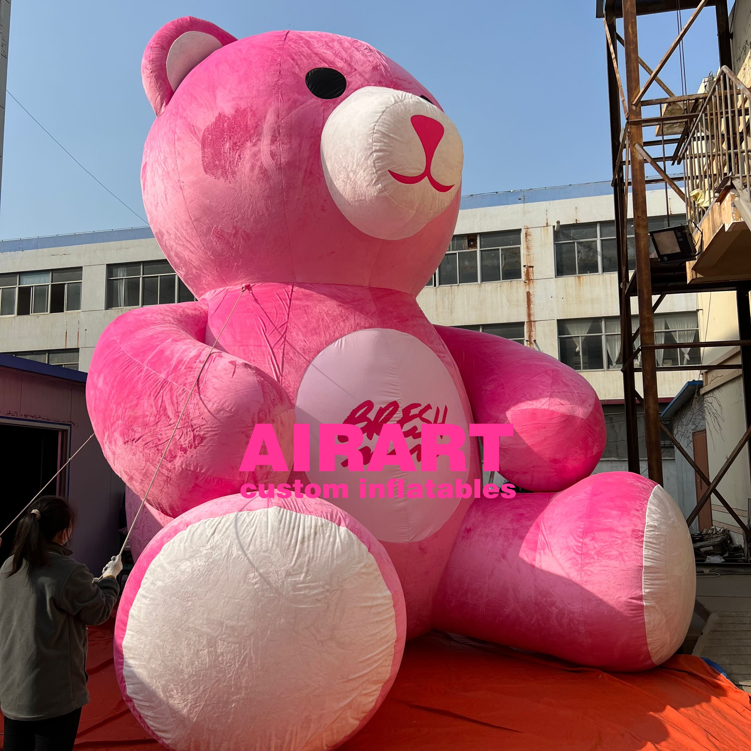 Stuffed Animal Toys inflatable plush bear cartoon toy for advertising park decoration