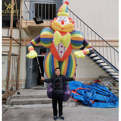 custom Outdoor activities Christmas inflatable puppet clown costumes for the Christmas carnival