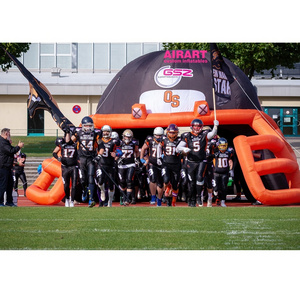 High School Teenager Team Football Race Event Customize Inflatable Giant Helmet Tunnel For Exit/Entrance