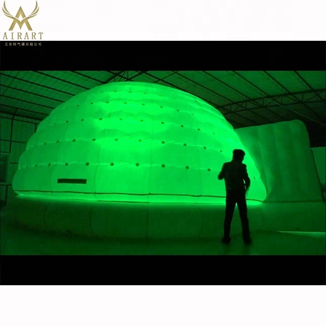 A03 with led lighting dome inflatable Ice house shape tent , small 3m inflatable Snow house tent Central Park decor