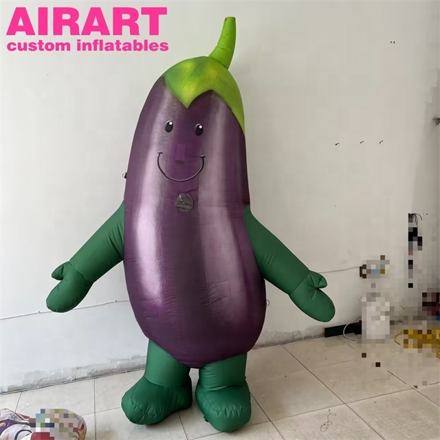 Activity Decoration Cartoon Costume Inflatable decoration Cute inflatable eggplant costume for adult