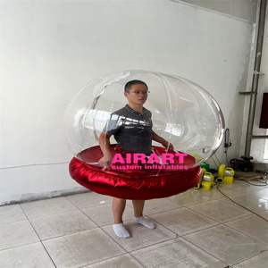 Christmas festival walking parade inflatable red snow globe costume,inflatable bubble suit