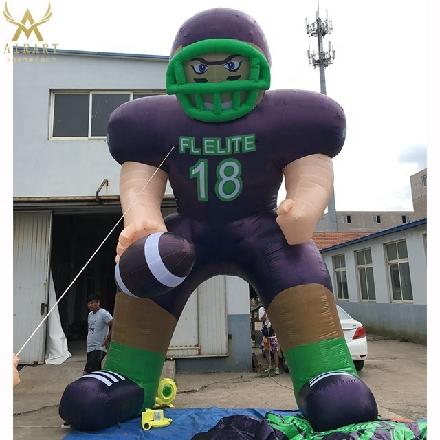 club team figure customized inflatable Baseball players,giant Rugby player balloon sport game event decoration