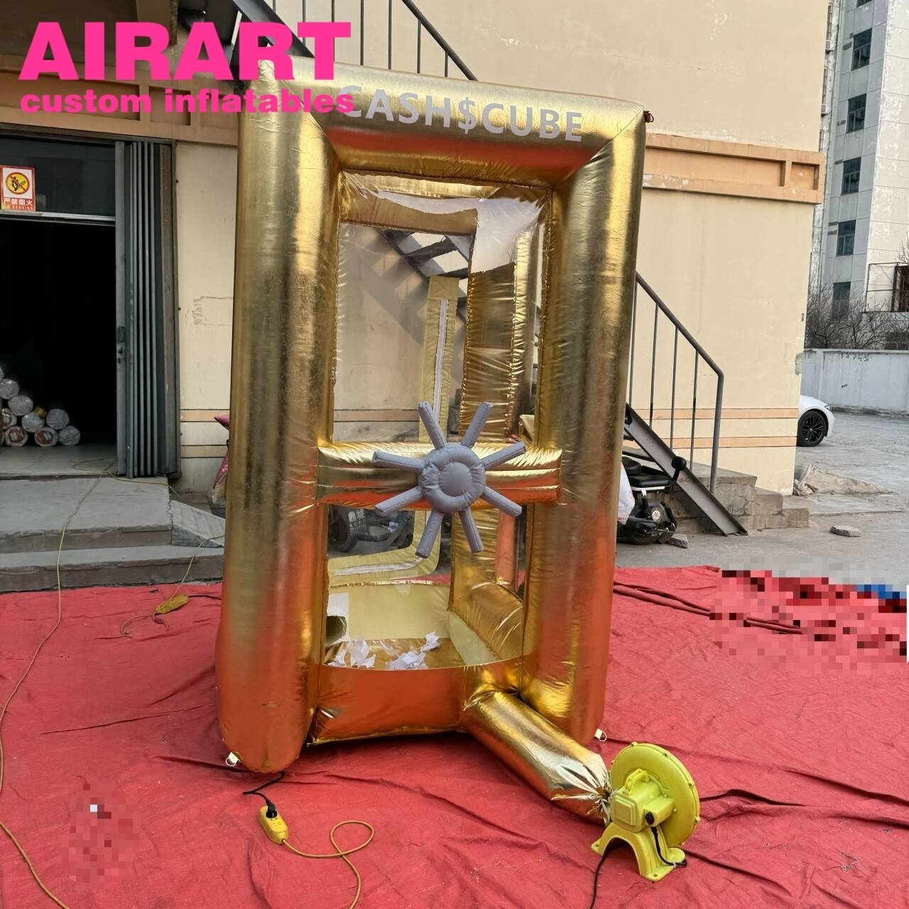 Customized promotional inflatable money blowing machine for advertisement