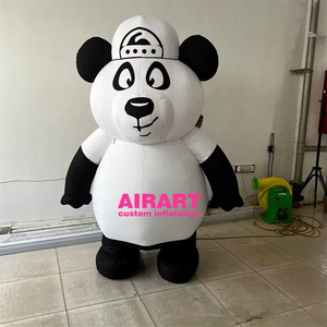 Airart activity decoration inflatable panda costume,inflatable animal suit for parade props